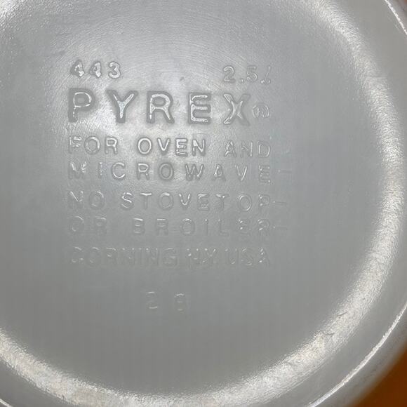 PYREX Autumn Harvest Wheat 443 Cinderella Mixing Bowl 2.5L Orange Vintage - Picture 5 of 8